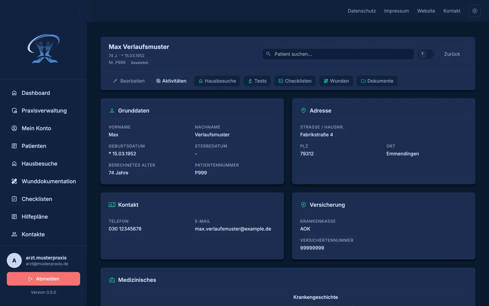 Patientenakte in MARA Assist